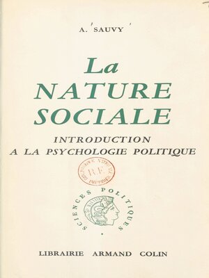 cover image of La nature sociale